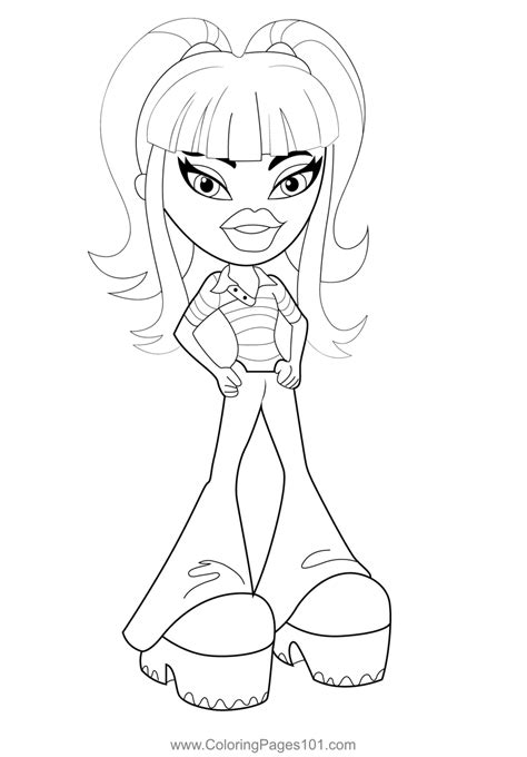 cute bratz coloring pages|jade bratz coloring pages.